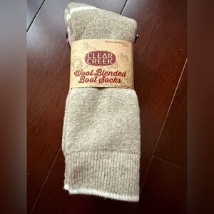 Tan and White  & Black and Pink Wool-Blend Socks